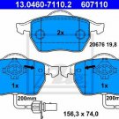 ATE 13.0460-7110.2 Brake Pad Set, disc brake for AUDI, SEAT, SKODA, VW
