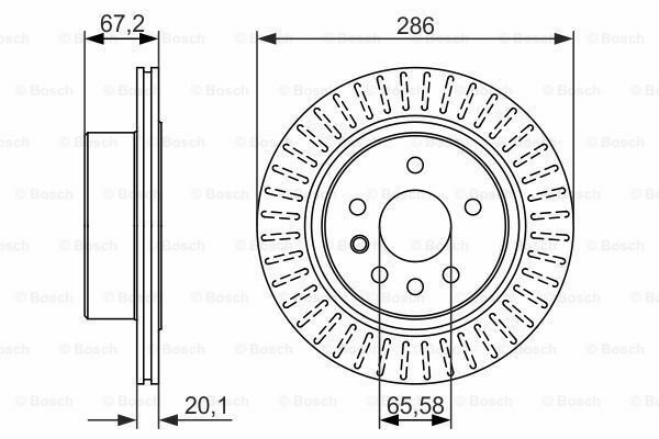 BOSCH 0986479394 Brake Disc for OPEL