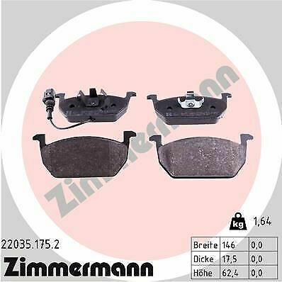 ZIMMERMANN 22035.175.2 Brake Pad Set, disc brake for AUDI, SEAT, SKODA, VW