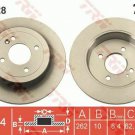 TRW DF7928 Brake Disc for HYUNDAI, KIA