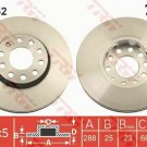 TRW DF2652 Brake Disc for AUDI, SEAT, SKODA, VW
