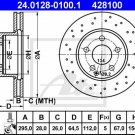 ATE 24.0128-0100.1 Brake Disc for MERCEDES-BENZ