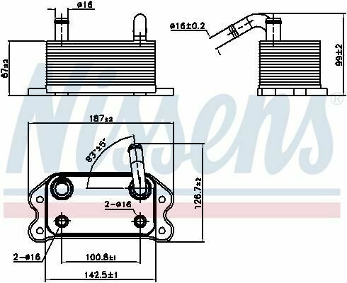 NISSENS 90779 Oil Cooler, engine oil for VOLVO