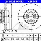ATE 24.0125-0145.1 Brake Disc for AUDI, SEAT, SKODA, VW