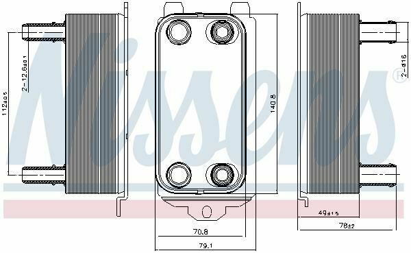 NISSENS 91116 Oil Cooler, automatic transmission for JAGUAR, LAND ROVER
