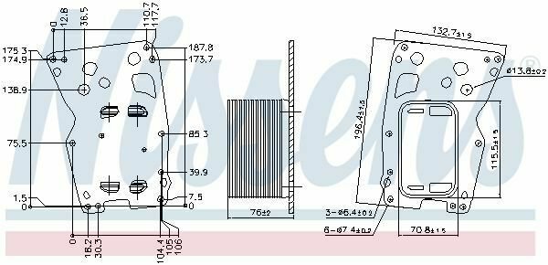 NISSENS 90902 Oil Cooler, engine oil for BMW, MINI, TOYOTA