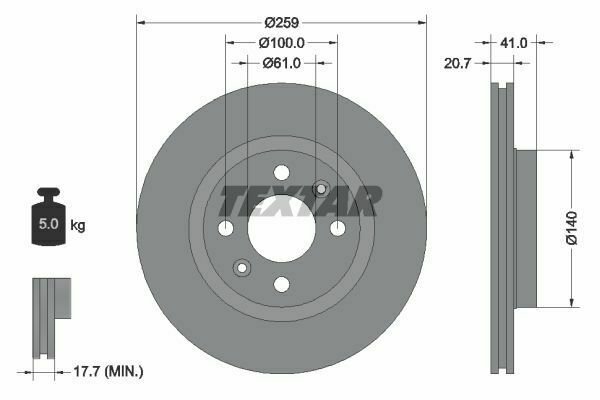 TEXTAR 92100903 Brake Disc
