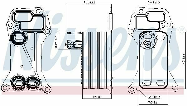 NISSENS 90901 Oil Cooler, engine oil for BMW