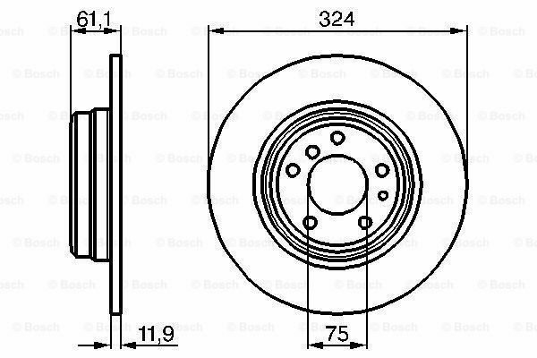 BOSCH 0986478095 Brake Disc for BMW