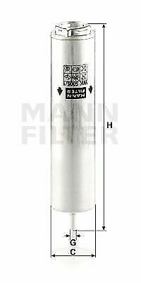 MANN WK5005/1Z Fuel filter for ALPINA, BMW, MINI