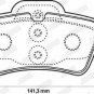JURID 571989JC Brake Pad Set, disc brake for MERCEDES-BENZ