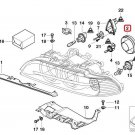 BMW 63126904047 BMW XENON Headlight Rubber Seal For LOW BEAM BMW 5-Series E39 LC