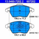 ATE 13.0460-7202.2 Brake Pad Set, disc brake for PEUGEOT