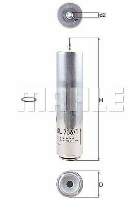 MAHLE KL 736/1D Fuel filter for ALPINA, BMW, MINI