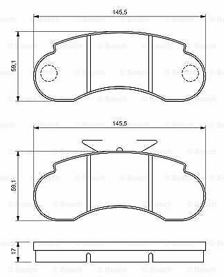 BOSCH 0986460947 Brake Pad Set, disc brake for MERCEDES-BENZ, PUCH, VW