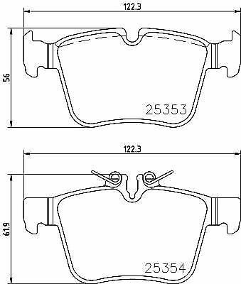 BREMBO P50122 Brake Pad Set, disc brake for MERCEDES-BENZ