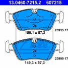 ATE 13.0460-7215.2 Brake Pad Set, disc brake for BMW