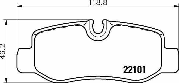 BREMBO P50126 Brake Pad Set, disc brake for MERCEDES-BENZ