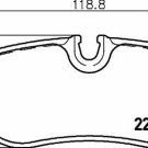 BREMBO P50126 Brake Pad Set, disc brake for MERCEDES-BENZ