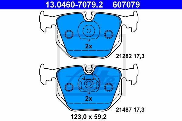 ATE 13.0460-7079.2 Brake Pad Set, disc brake for BMW, LAND ROVER