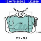 ATE 13.0470-2860.2 Brake Pad Set, disc brake for AUDI, VW