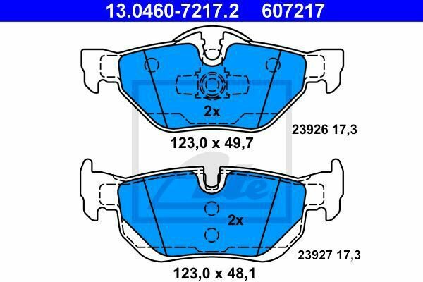 ATE 13.0460-7217.2 Brake Pad Set, disc brake for BMW
