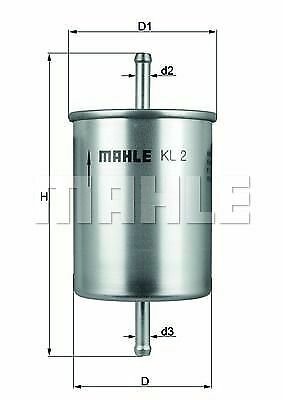 MAHLE KL 2 Fuel filter for ALFA ROMEO, AUDI, BMW, CITRO&Atilde;�N, FORD, JAGUAR, PEUGEOT