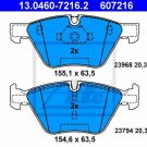 ATE 13.0460-7216.2 Brake Pad Set, disc brake for BMW