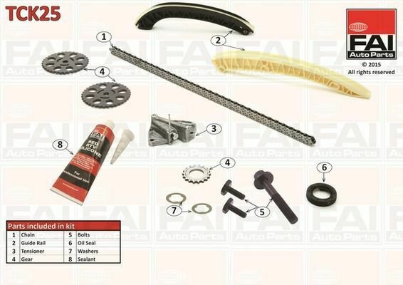 FAI AUTOPARTS TCK25 Timing Chain Kit for SEAT, SKODA, VW