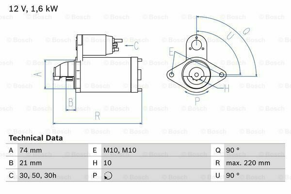 BOSCH 0986022930 Starter for BMW