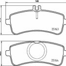 BREMBO P50132 Brake Pad Set, disc brake for MERCEDES-BENZ