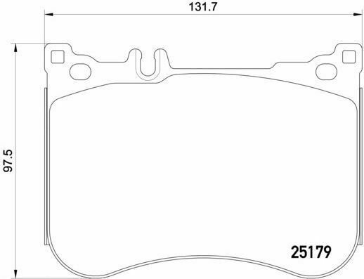 BREMBO P50095 Brake Pad Set, disc brake for MERCEDES-BENZ