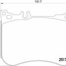 BREMBO P50095 Brake Pad Set, disc brake for MERCEDES-BENZ