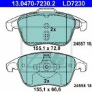 ATE 13.0470-7230.2 Brake Pad Set, disc brake for CITROËN, DS, PEUGEOT