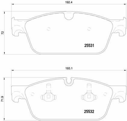 BREMBO P50112 Brake Pad Set, disc brake for MERCEDES-BENZ