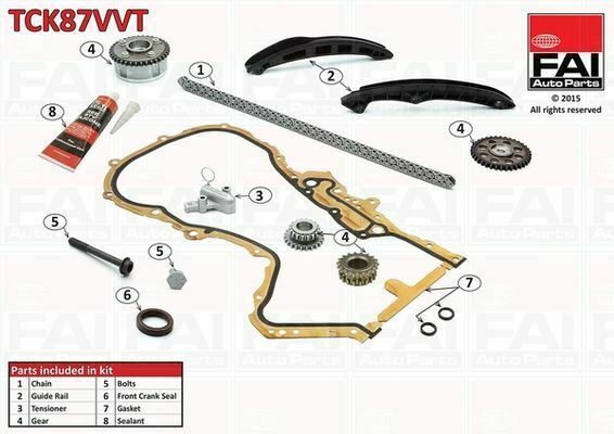 FAI AUTOPARTS TCK87VVT Timing Chain Kit for AUDI, SKODA, VW