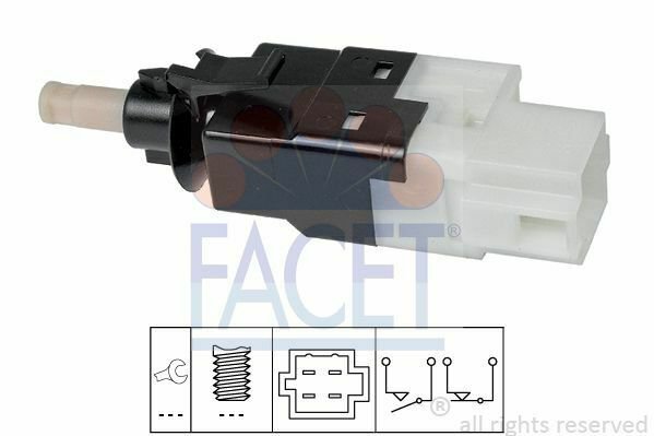 FACET 7.1252 Brake Light Switch for MERCEDES-BENZ, VW