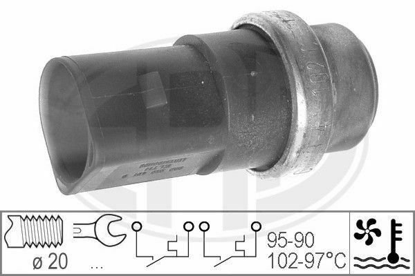 ERA 330231 Temperature Switch, radiator fan for AUDI, SKODA, VW