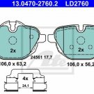 ATE 13.0470-2760.2 Brake Pad Set, disc brake for BMW