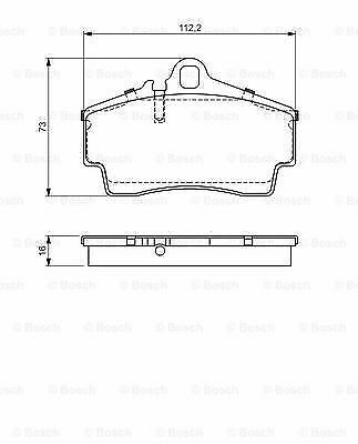 BOSCH 0986494265 Brake Pad Set, disc brake for PORSCHE