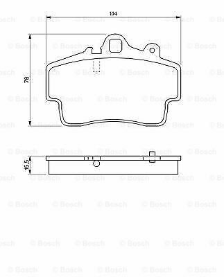 BOSCH 0986424570 Brake Pad Set, disc brake for PORSCHE