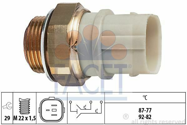 FACET 7.5651 Temperature Switch, radiator fan for VW