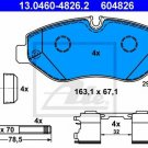 ATE 13.0460-4826.2 Brake Pad Set, disc brake for MERCEDES-BENZ, VW
