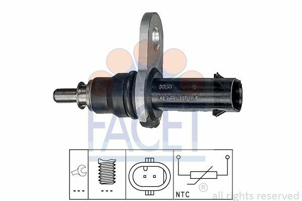 FACET 7.3356 Sensor, fuel temperature for AUDI, BENTLEY, MAN, PORSCHE, SEAT, VW