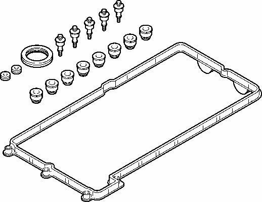 ELRING 725.340 Gasket Set, cylinder head cover for BMW, MORGAN, WIESMANN