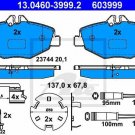 ATE 13.0460-3999.2 Brake Pad Set, disc brake for MERCEDES-BENZ