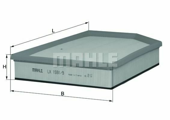 MAHLE LX1591/9 Air Filter for VOLVO