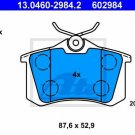 ATE 13.0460-2984.2 Brake Pad Set, disc brake for SEAT, VW