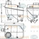 HELLA 8MA376789-701 Expansion Tank, coolant for MERCEDES-BENZ