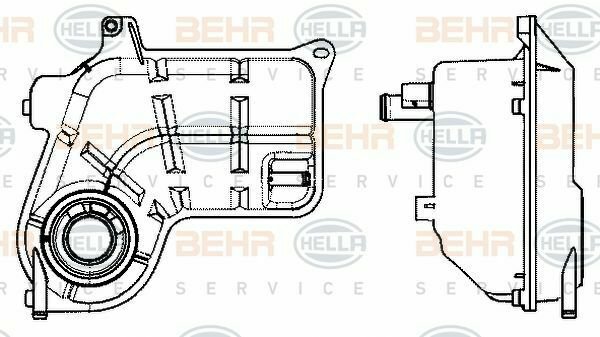 HELLA 8MA376702-514 Expansion Tank, coolant for AUDI